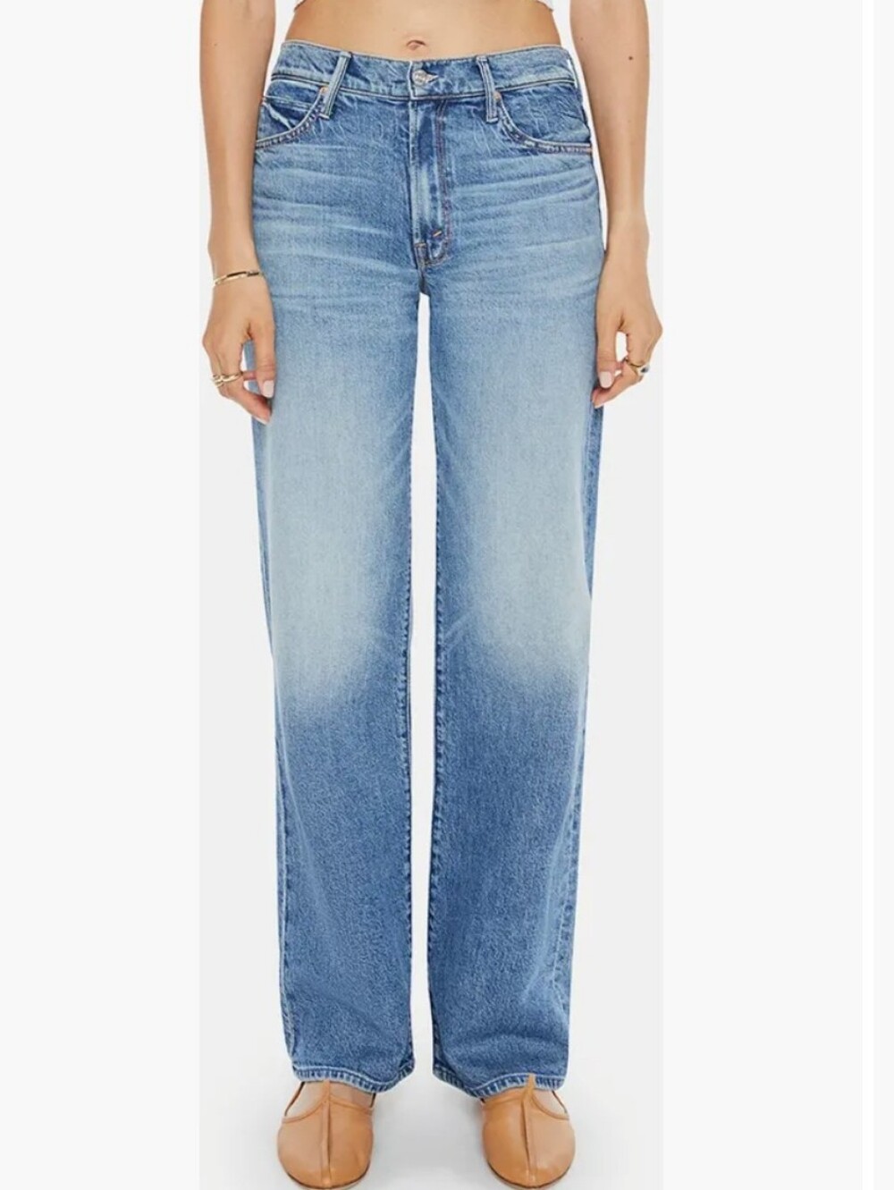 Mother Tunnel Vision Sneak High Waist Wide Leg Jeans - I'm A Winner